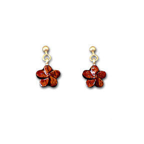 Small Plumeria Dangle Earrings