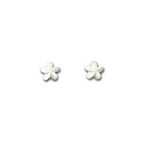 Mini Bone Post Plumeria Earrings