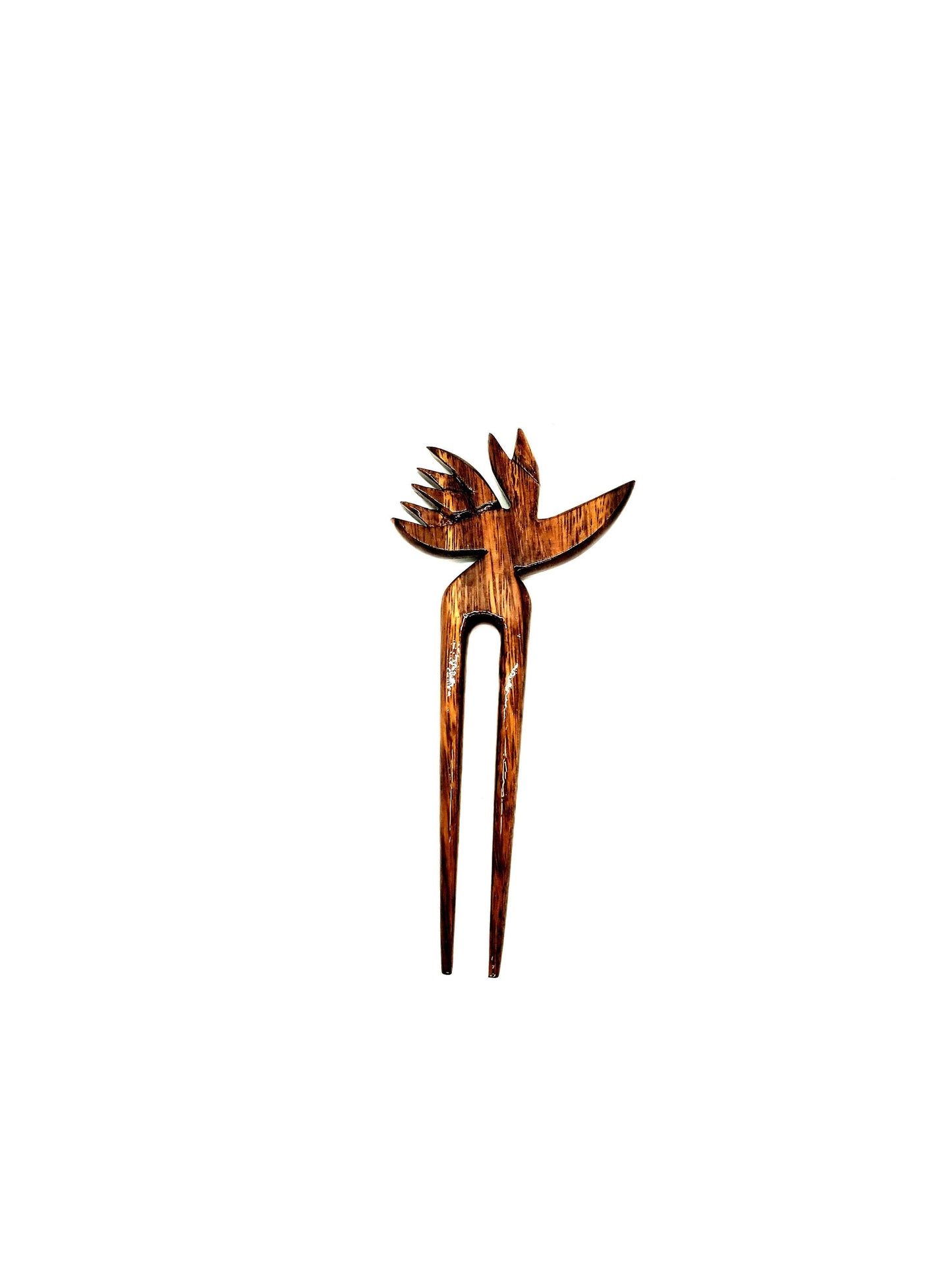 Koa Bird of Paradise 2 Prong