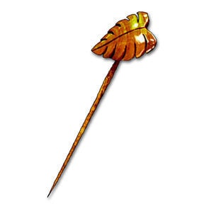 Koa Monstera Single Prong hair clip