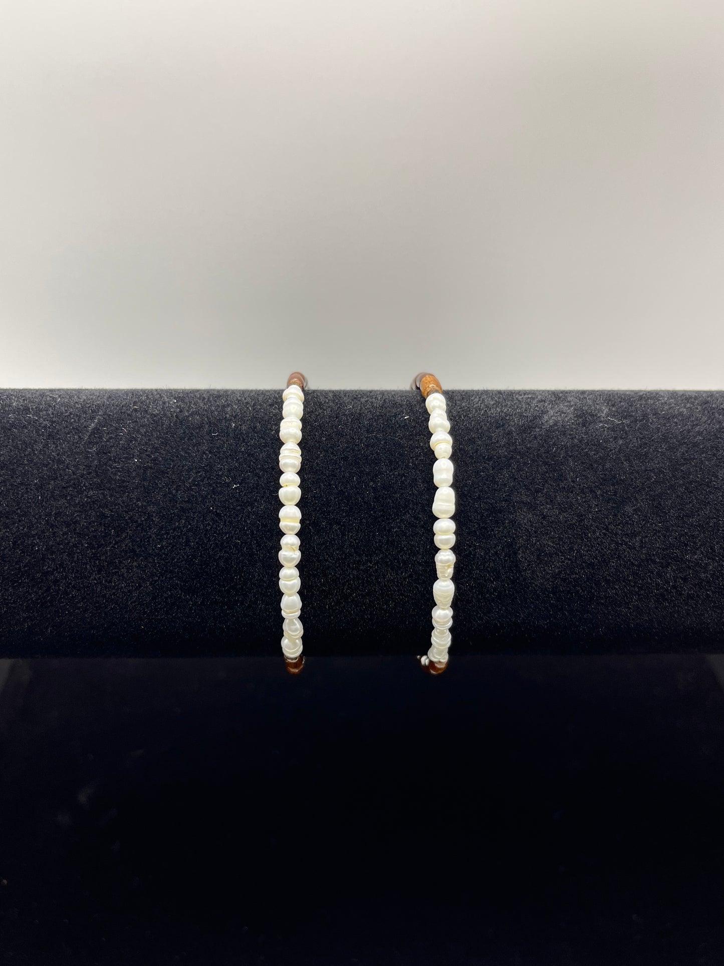Koa and Fresh Water Pearl Clasp Bracelet