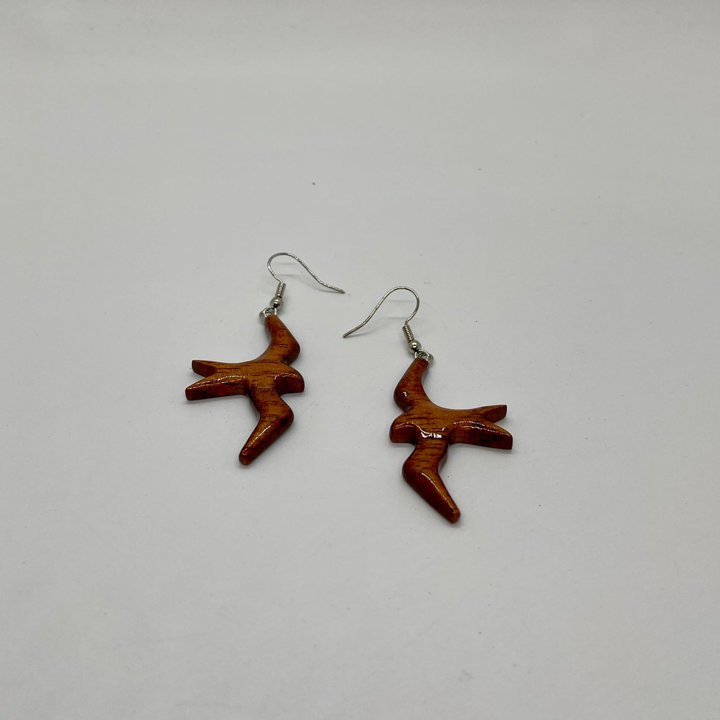 Koa Wood Iwa Bird Dangle Earring