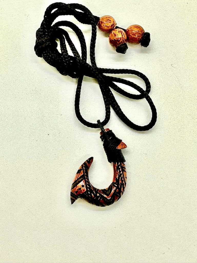 Koa Small Fishhook Engraved