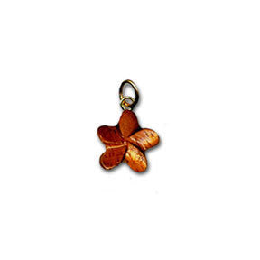 Small Koa Plumeria Pendant