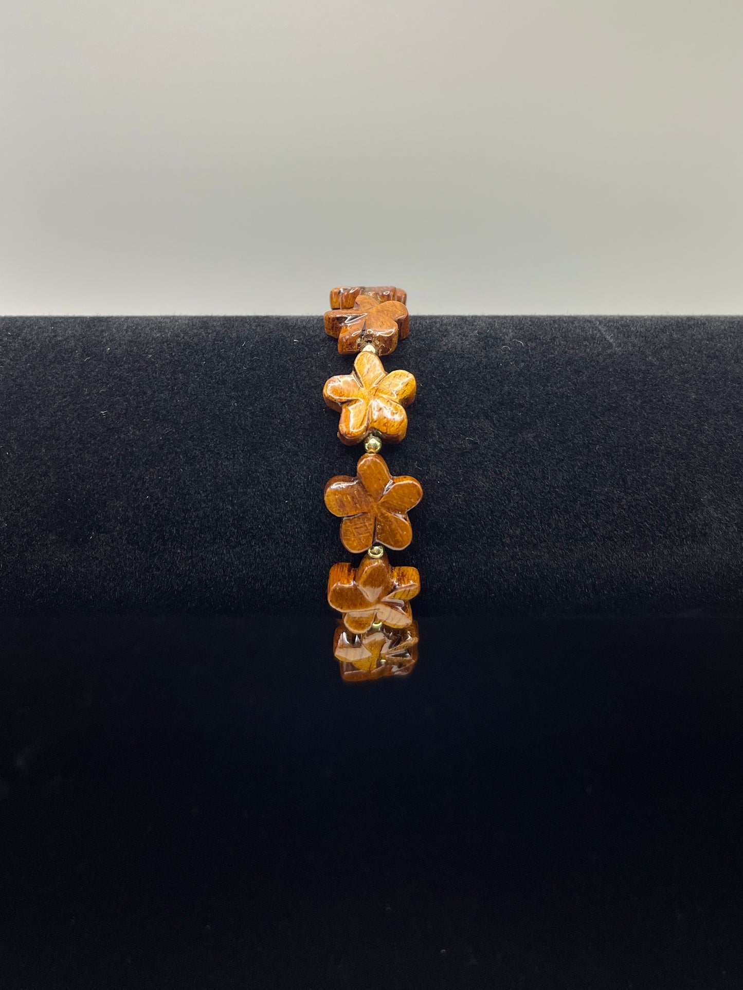 All Koa Plumeria Clasp Bracelet