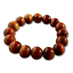 12mm Koa Round Bead Stretch Bracelet