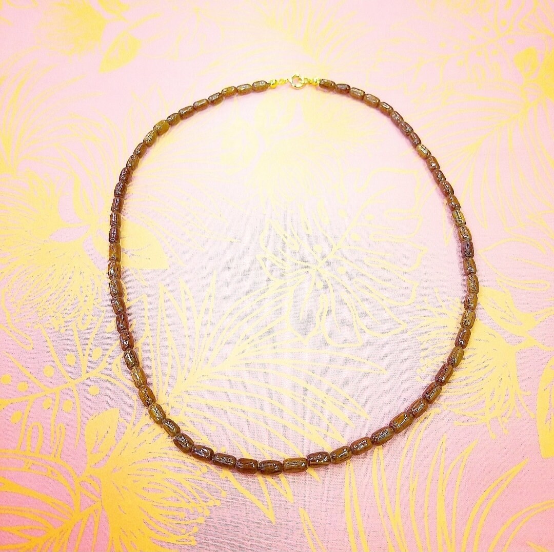 Koa Wood 3-4mm Rice Necklace