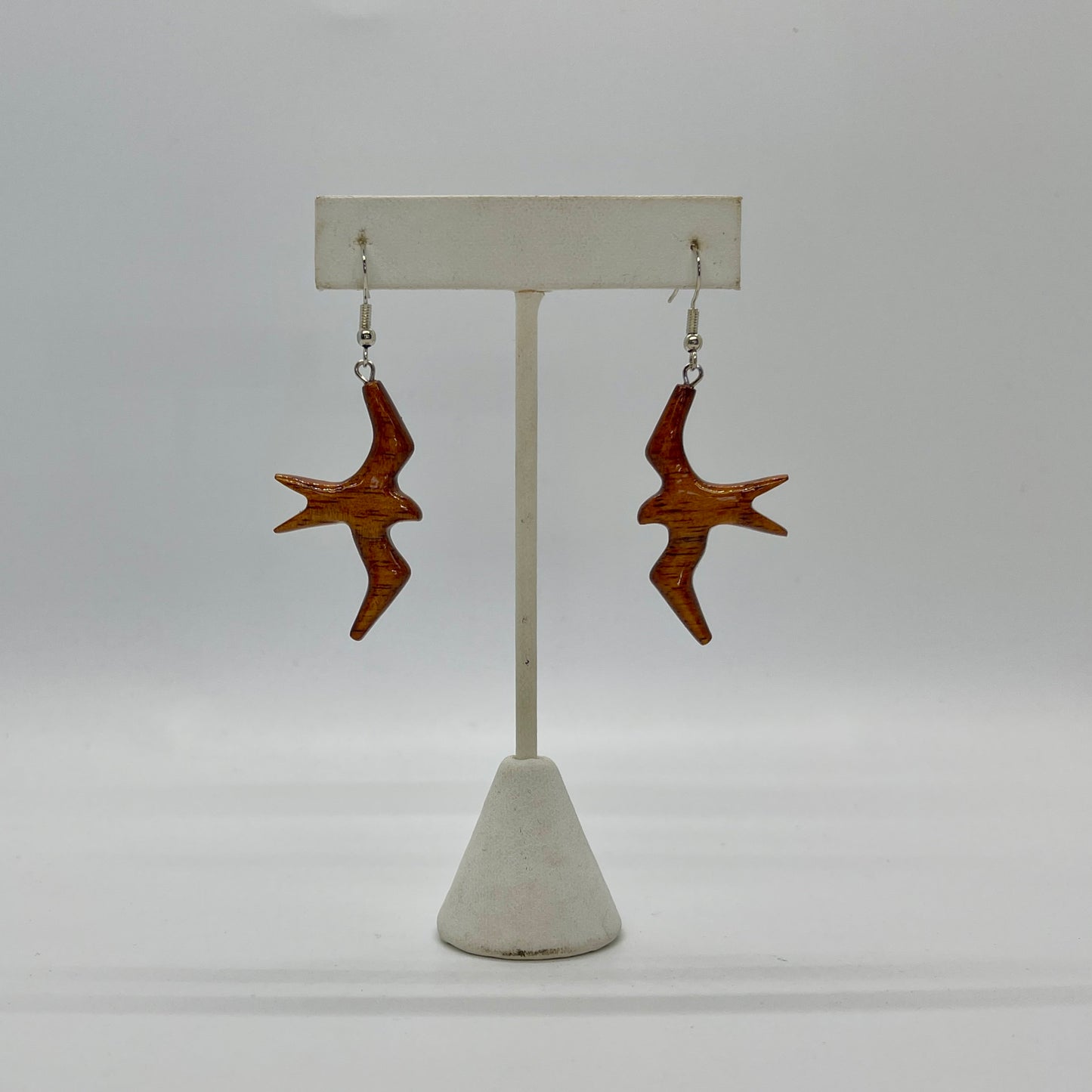 Koa Wood Iwa Bird Dangle Earring