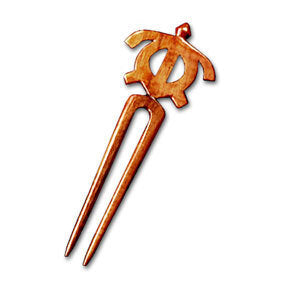 Koa Honu Petro 2 Prong Hair pick