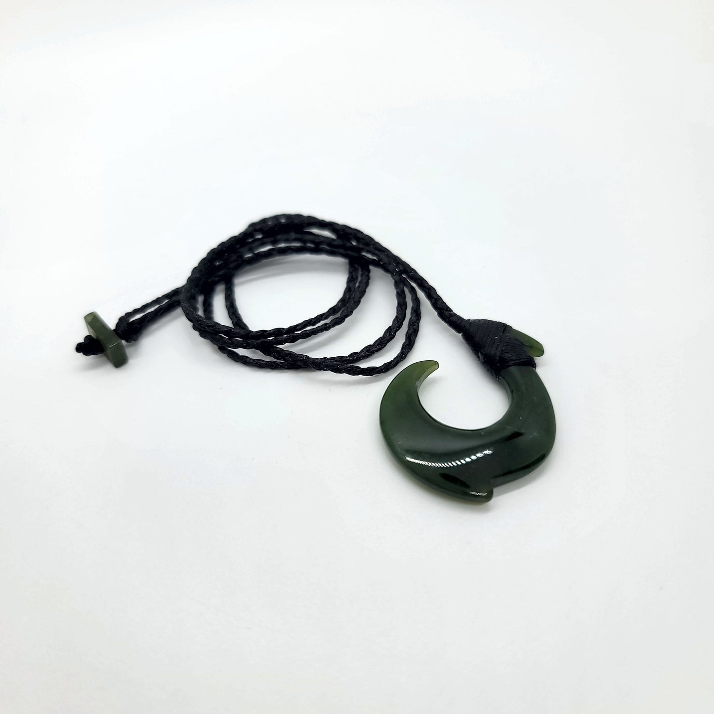 Nephrite Jade Fishhook Pendant