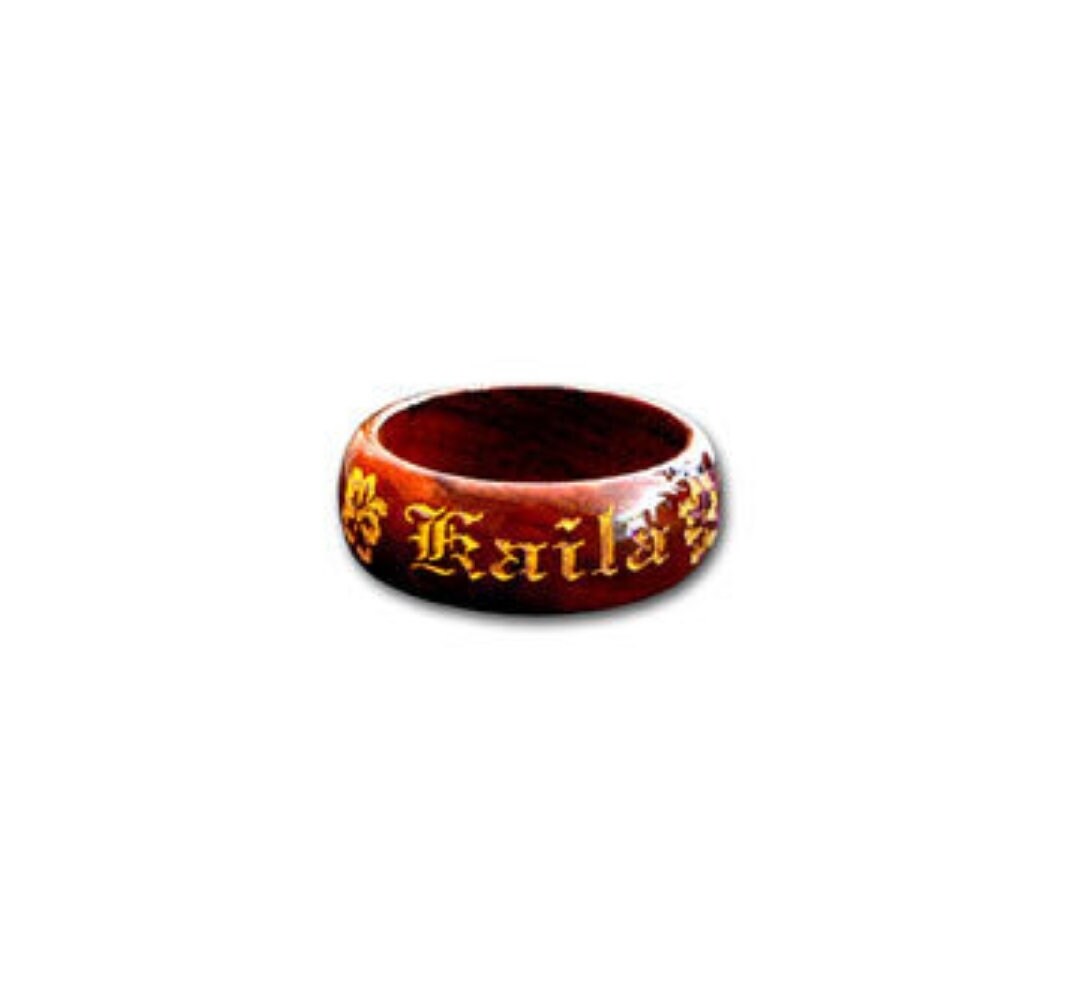 Engraved Koa Wood Keiki Bangles