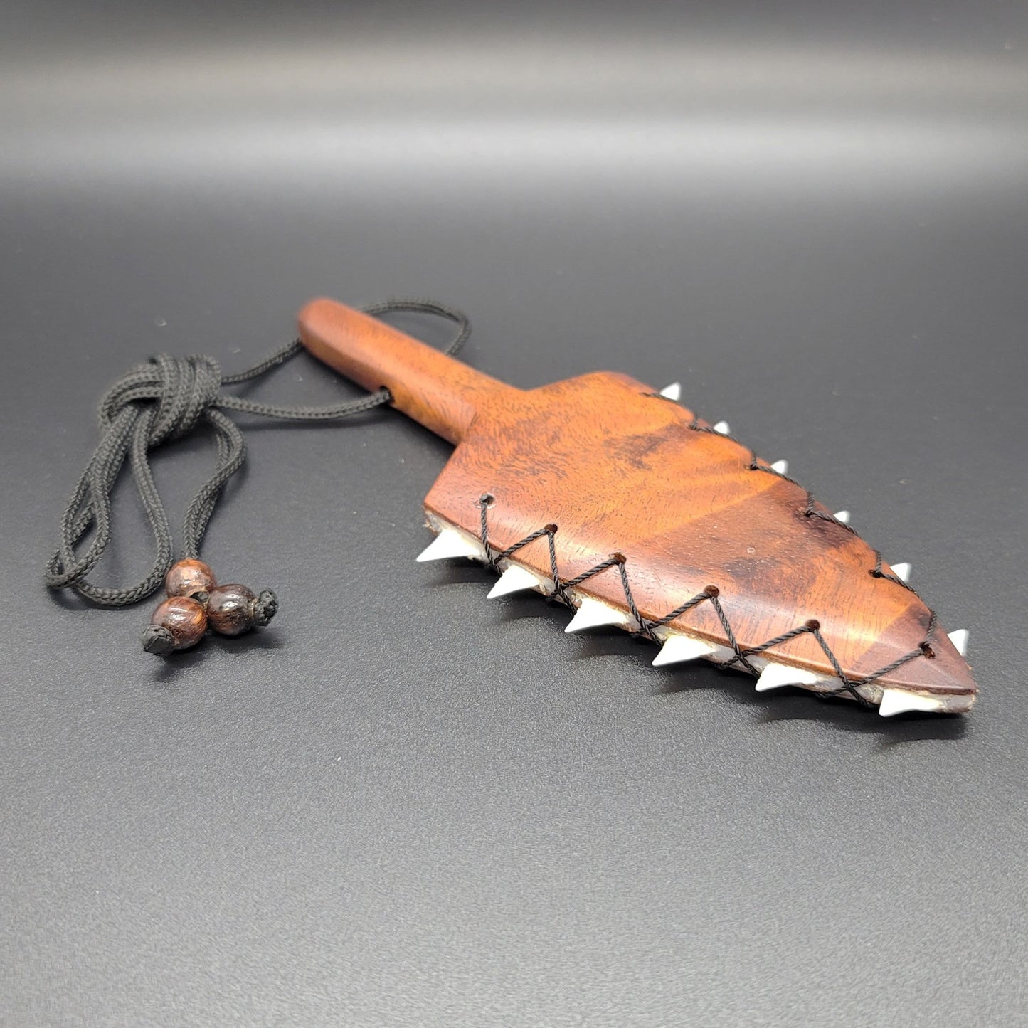 Large Koa Wood Leiomano Pendant