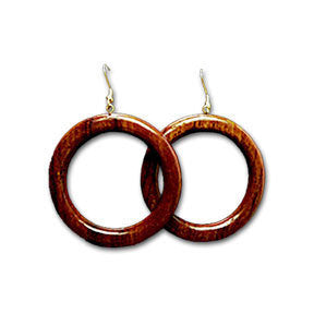 Koa Large Circles Dangle Earrings