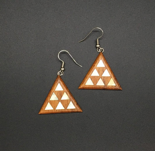 Koa/MOP Inlay Mauna Earring