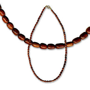 Koa Wood 3-4mm Rice Necklace