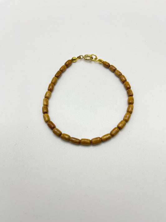 Koa Rice Bead Clasp Bracelet