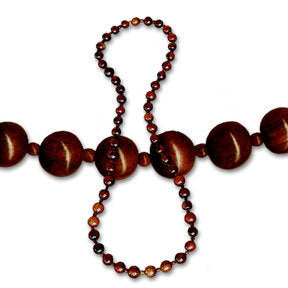 15mm Koa Round Bead Separated Necklace