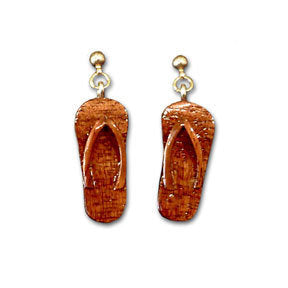 Koa Slippers Dangle Earrings