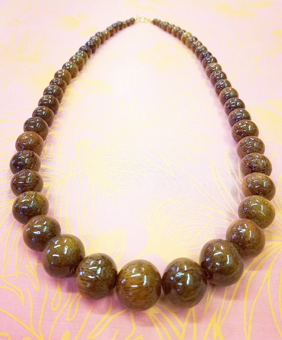 Koa Wood Graduated Necklace