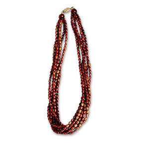 5 Strand Koa Rice Bead Necklace