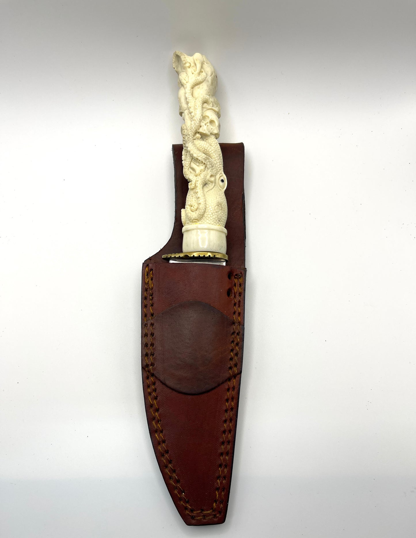 Antler/Damascus Knife “Octopus”