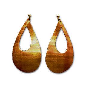 Koa Potato Chip Dangle Earrings