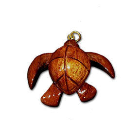 Large Koa Sea Turtle Pendant