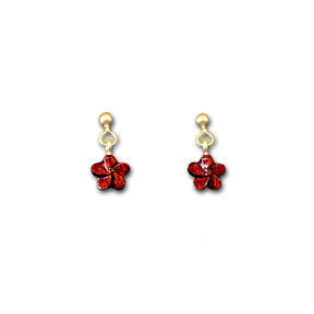 Mini Plumeria Dangle Earrings