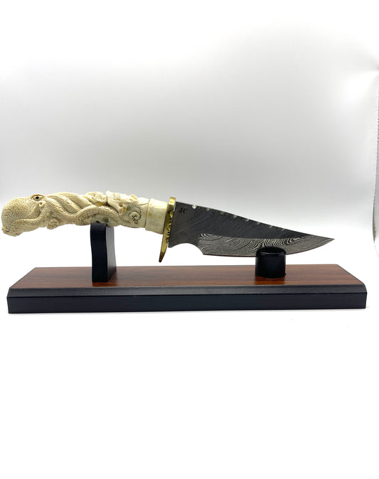 Antler/Damascus Knife “Octopus”
