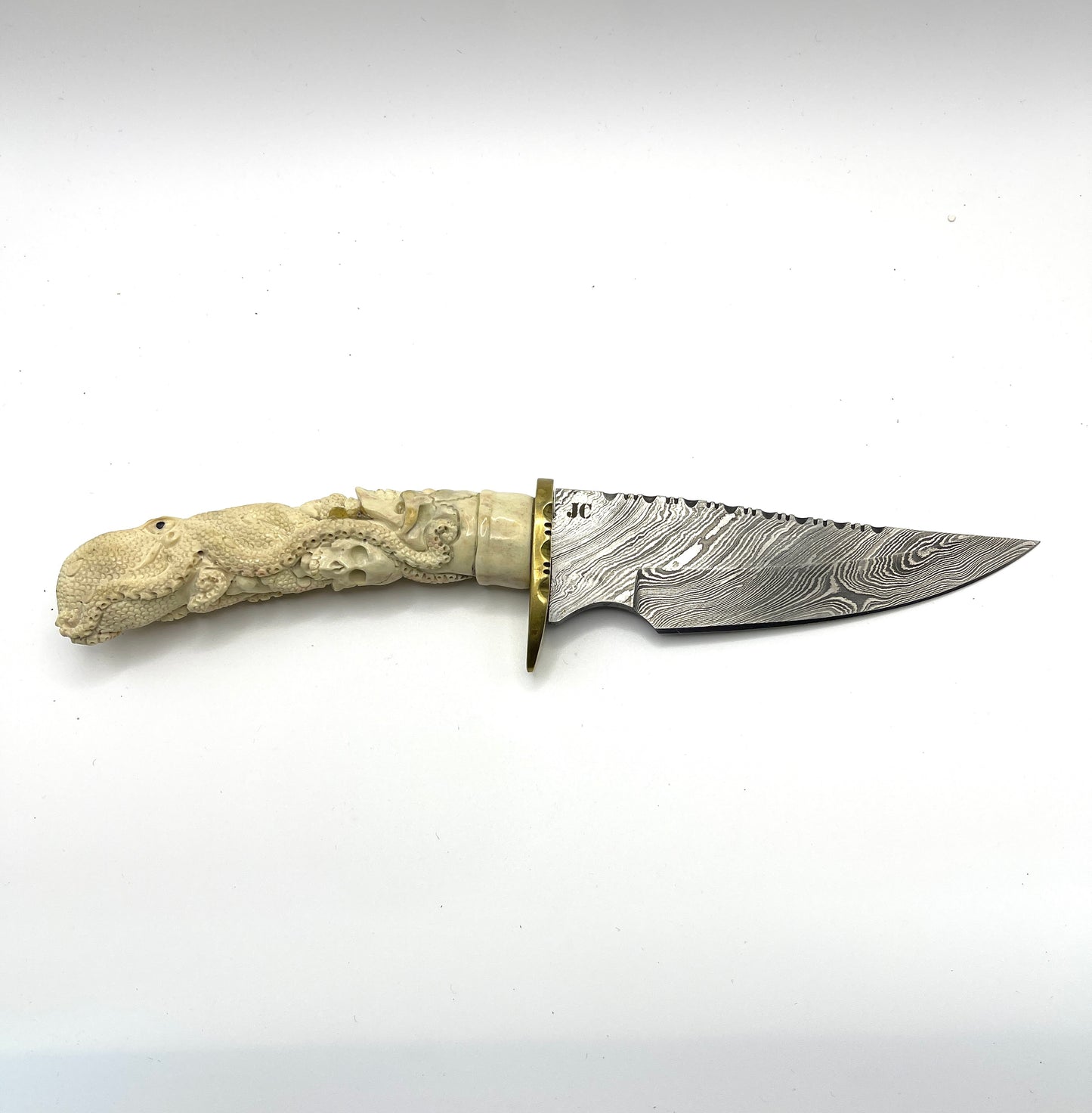 Antler/Damascus Knife “Octopus”