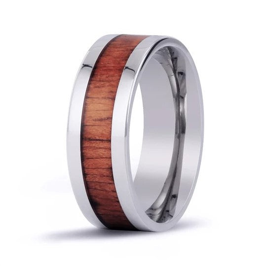 Koa & Titanium Classic Ring