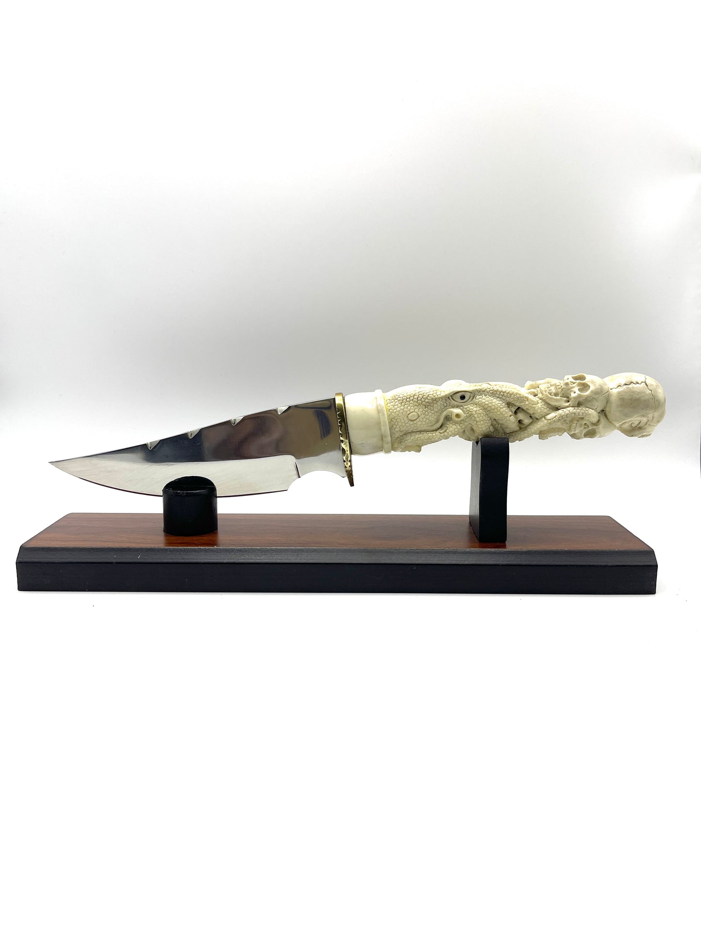 Antler/Damascus Knife “Octopus/Skull”