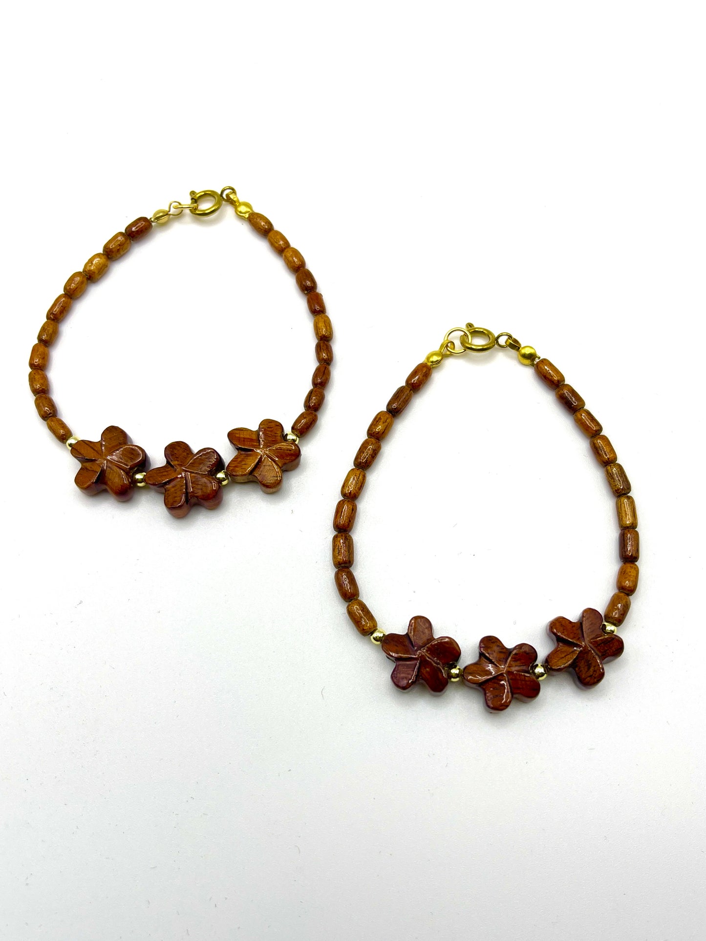Koa Plumeria Clasp Bracelet