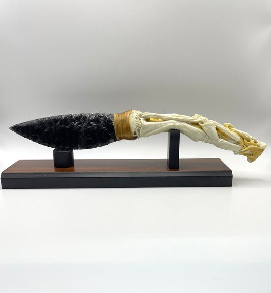 Antler/Obsidian Knife “Reaper”