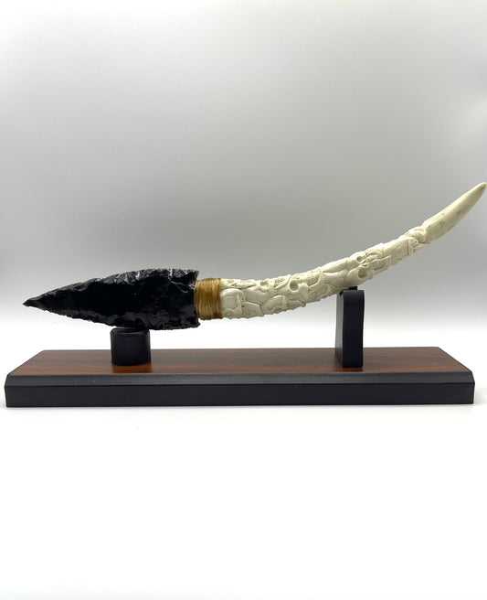 Antler/Obsidian Knife “Skulls”