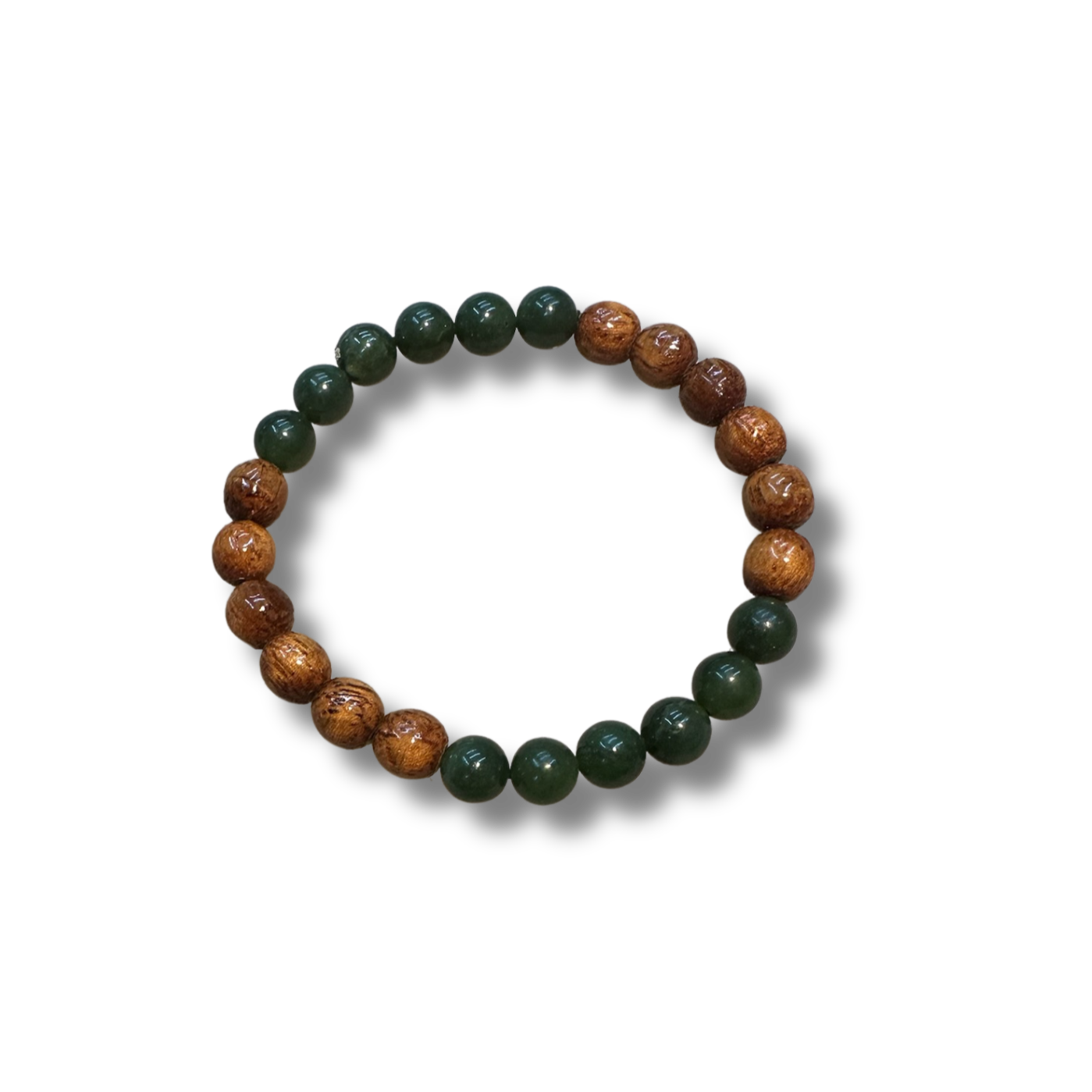 8mm Koa & Jade Stretch Bracelet