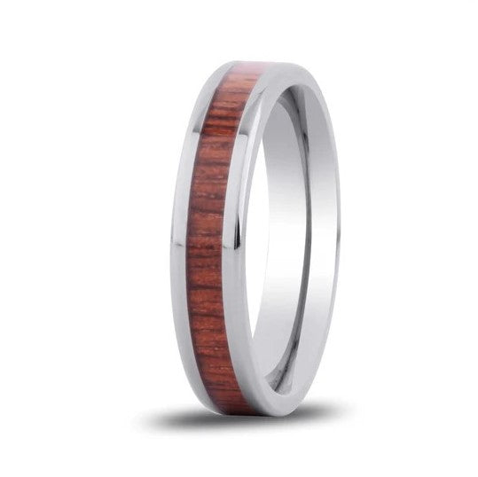 Koa & Titanium Thin Ring