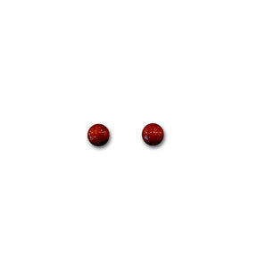 Mini Koa Button Earrings