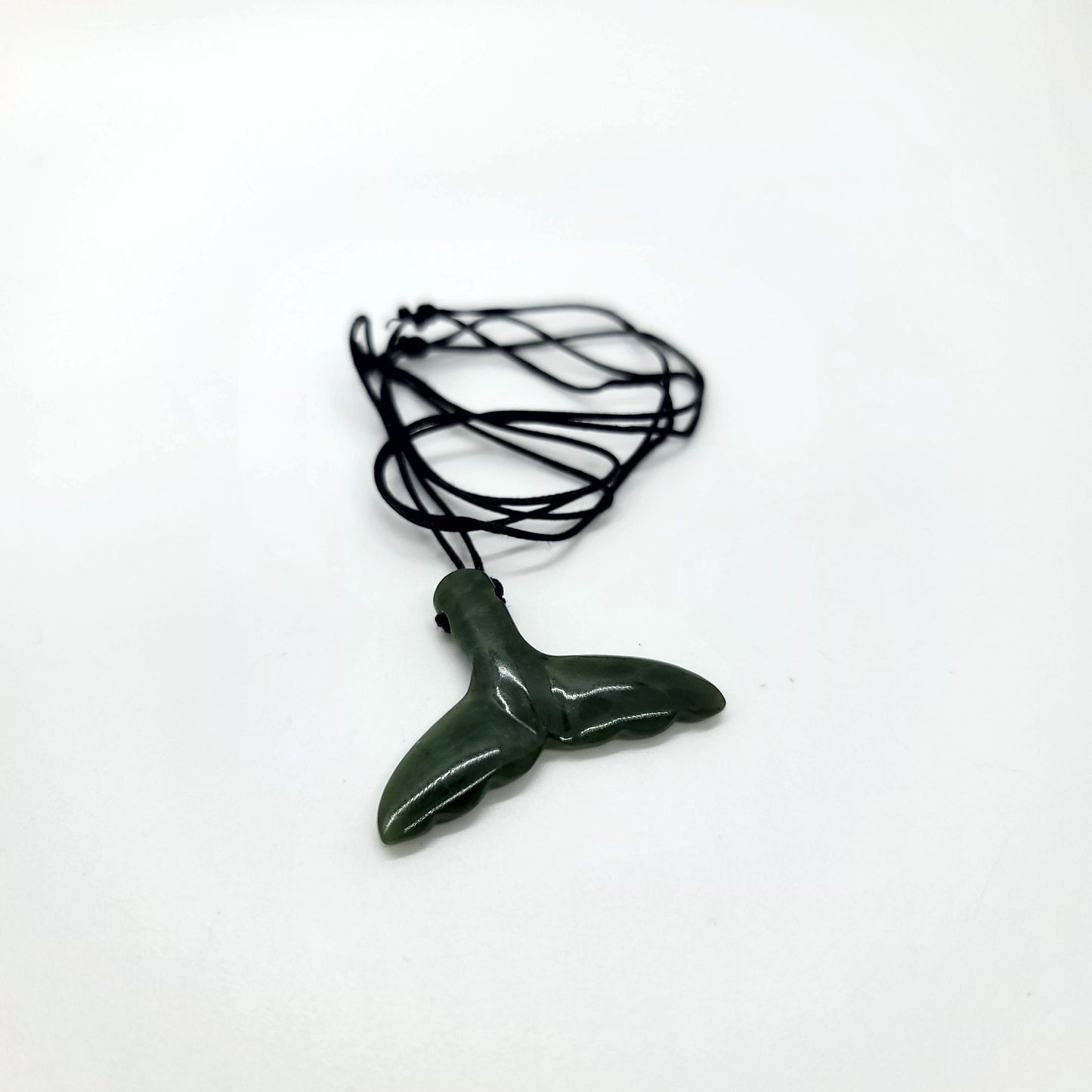 Nephrite Jade Whale Tail Pendant