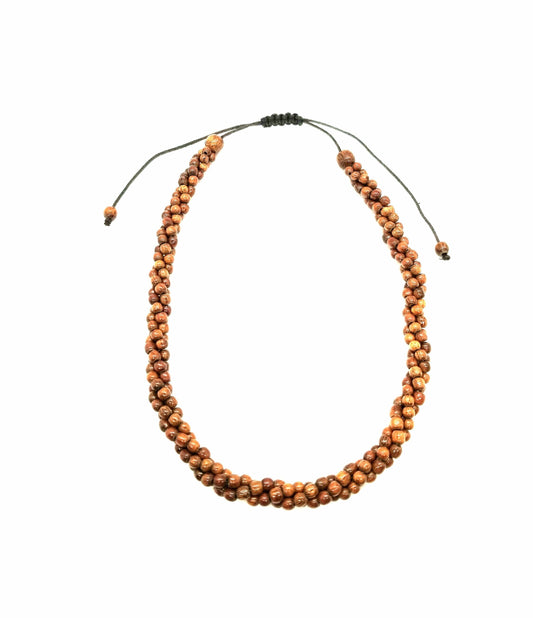 Koa 3 Strand Twist Adjustable Necklace
