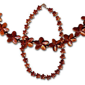 Koa All Plumeria Clasp Necklace