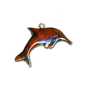 Small Koa Dolphin Pendant